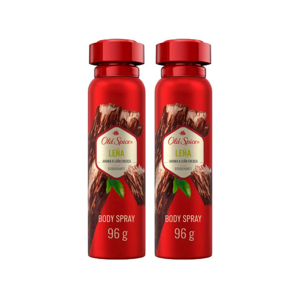 DESODORANTE SPRAY OLD SPICE LEÑA X96GR X2UND