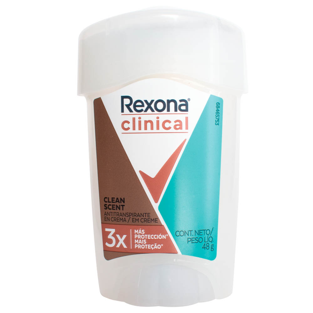 DESODORANTE REXONA CLINICAL WOMEN CLEAN SCENT STICK 48GR