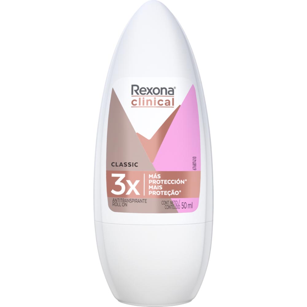 DESODORANTE REXONA ANTITRANSPIRANTE ROLL ON CLINICAL CLASSIC 50ML